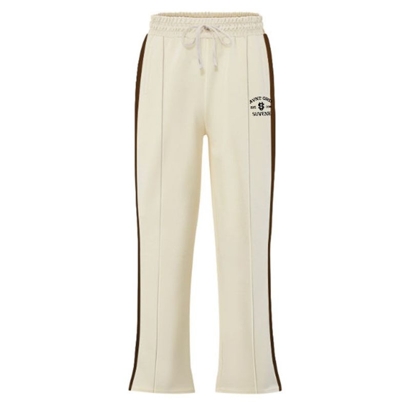 Herrenbekleidung 25 Jahre alt, amerikanischer Stil, Unisex, Retro, einfache Kontrastfarbe, gestreift, elastische Taille, lockeres Bein, Sport-Freizeithose_voghion.com