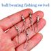 8-Shaped Connector Single Head Bearing Swivel + Curved Snap Accessories Bulk Eight-Shaped Ring Fishing Gear Supplies_voghion.com