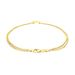 10k Yellow Gold Double Rolo Chain Anklet with an Open Heart Station_voghion.com
