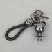 Portachiavi con ciondolo a forma di orso in metallo testurizzato, personalità creativa, coppia di uomini e donne, un paio di ciondoli per borse, anello per catena di auto_voghion.com