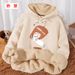 Hooded Lamb Wool Sweatshirt Autumn Women Loose Fit Long Sleeve Women's Top New Style Fleece Winter 12_voghion.com
