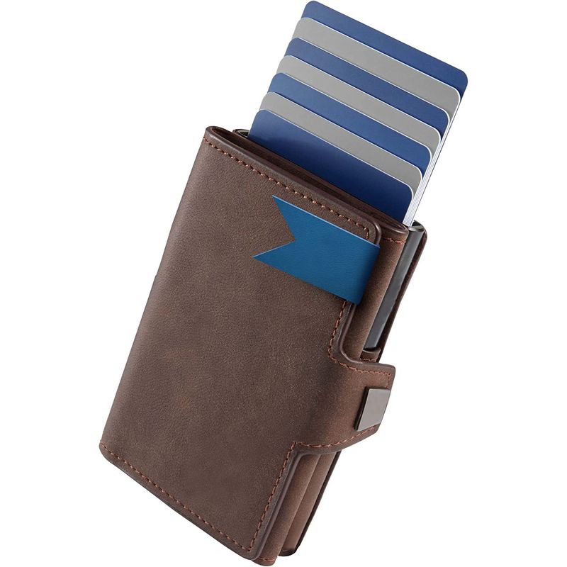 Borse da uomo Autunno Nuovo portafoglio da uomo in PU per carte di credito Business Retro (può essere trasformato in un portafoglio in vera pelle)_voghion.com