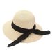 Cappello da spiaggia da donna di qualità imbattibile, con ampia tesa parasole, parasole in erba, da viaggio, con fiocco, adatto per pesca, escursionismo e campeggio._voghion.com