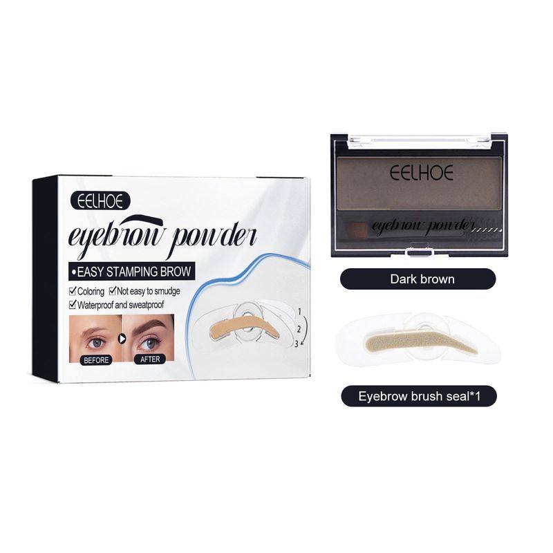 Seal Lazy  Eyebrow Powder Apply Natural, Durable, Waterproof, Not Easy to Remove Color and Stain Set_voghion.com