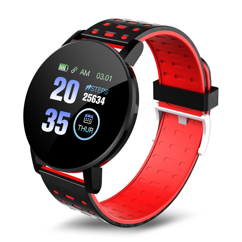ID119PLUS Smart Wristband High-definition Round Screen Touch Sensitive Heart Rate, Blood Pressure, Blood Oxygen Information Reminder Watch_voghion.com