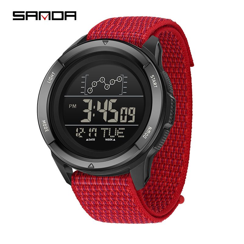 Watch E-form Display Multi-function Alarm Clock Student Watch Large Dial Waterproof Outdoor Sports Watch_voghion.com