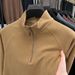 boy Men's Thermal Base Layer Trendy Versatile Top Autumn Winter New Stand Collar Half-Zip Long Sleeve Derong Sweatshirt_voghion.com