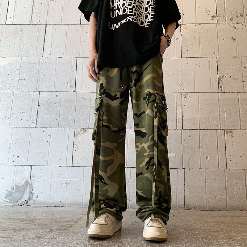 Vêtements d'été pour hommes, mode décontractée, Camouflage, Looe, jambe droite, tendance, jeunesse, Niche populaire, Sport_voghion.com