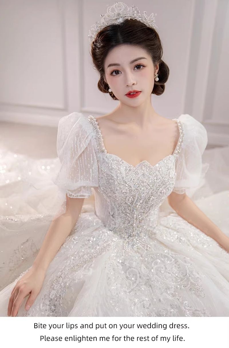 Damenhochzeitskleid für kleine Bräute, Sommerhochzeitskleid_voghion.com