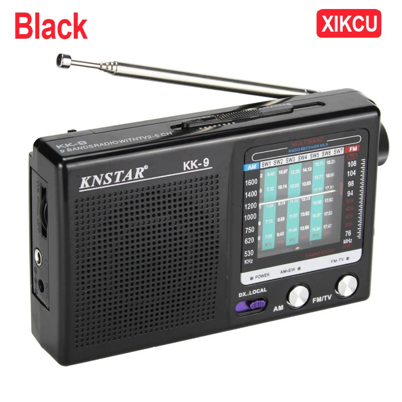 1KU Mini radio numérique portable avec haut-parleur intégré SW/AM/FM, alimentée par batterie, antenne télescopique pour intérieur et extérieur_voghion.com