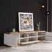 Modern TV Stand For TVs Up To 80'' , Media Console With Multi-Functional Storage, Entertainment Center With Door Rebound Device, TV Cabinet For Livi_voghion.com