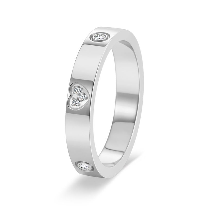 Damenschmuck High End Love Runder Diamantring K Gold Nicht verblassend Paar Verlobung Hochzeit Schmuck Accessoires_voghion.com