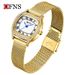 Women's Retro Scale Waterproof Quartz Watch With Diamond Simple Female Student Watch_voghion.com