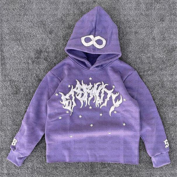 2024 New Harajuku Style Hoodie With Letter Foam Printed Loose Hoodie, Fashionable Trendy Men's And Women's Outerwear_voghion.com