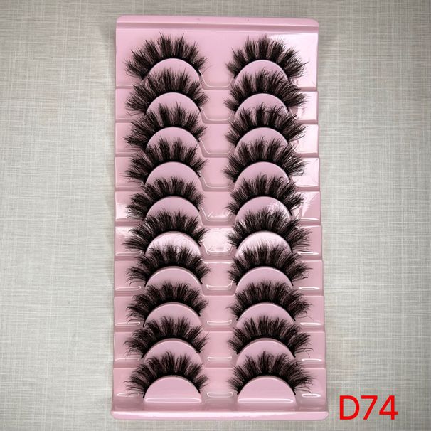 Conjunto de cílios grossos 8D, cílios postiços curvos e fofos, cílios postiços longos de vison cruzado com várias camadas_voghion.com