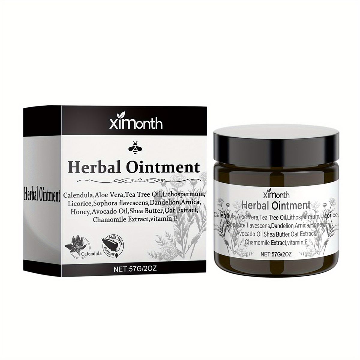 Balsamo alle erbe di calendula da 57 g - Idratanti alle erbe lenitivi e nutrienti per tutti i tipi di pelle, inclusa la pelle sensibile - Confezionato in modo pratico per_voghion.com