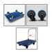 Ultra Quiet Plastic Flatbed Car, 330.69LB Load-bearing Capacity, 360 Degree Rubber Wheels, Manual Moving Platform Car For Heavy Objects, Suitable For Factories And Workshops, Dark Blue_voghion.com