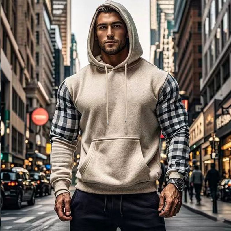 Herrenbekleidung Herren New Heavy Retro Casual Sports Loose Langarm Kapuzenpullover Herren_voghion.com