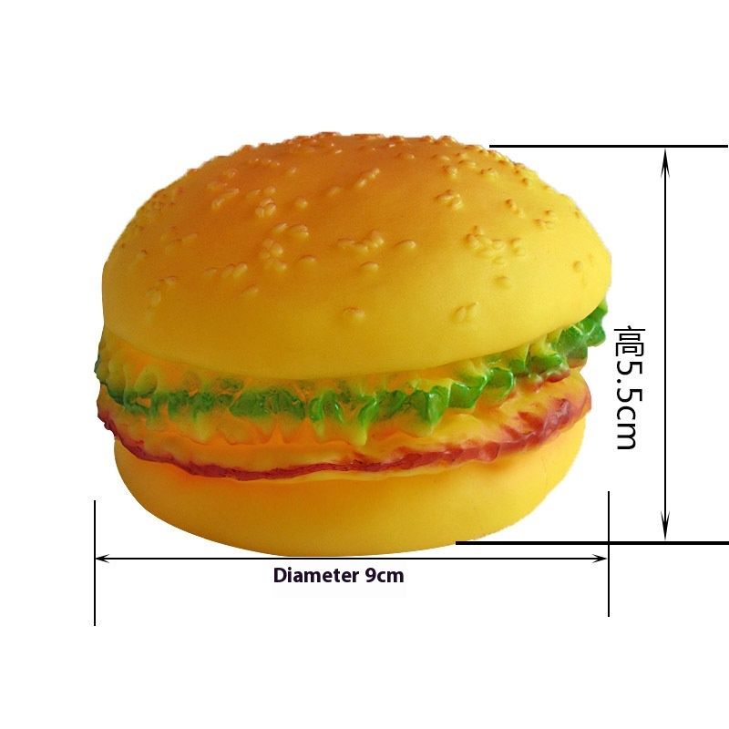 Vinyl speaking hamburger toy for relieving boredom, dog training, grinding teeth, pet supplies_voghion.com