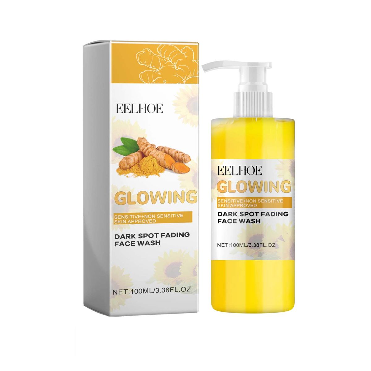 Eelhoe Turmeric Whitening Cleanser Deep Cleansing Face To Remove Makeup Refreshing And Non-Tight Turmeric Cleanser_voghion.com
