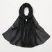 Nuova sciarpa lunga Isla musulmana in chiffon di seta traspirante e brillante, semplice, tinta unita, malese e ionica, da donna._voghion.com