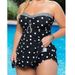 Retro Polka Dot Plus Size Bikini dla kobiet - Wysoki stan i pełne pokrycie Vintage Swimwear na plażę i basen_voghion.com