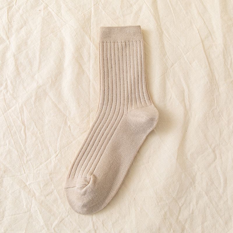 Höst- och vinterullstrumpor för kvinnor, varma, medelstora damstrumpor, köldtåliga, mjuka, japanska, förtjockade ullstrumpor_voghion.com