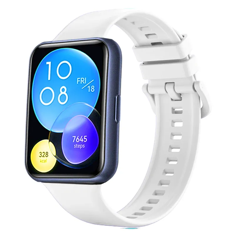 Bandă din silicon pentru Huawei Watch FIT 2 curea ceas inteligent încheietura mâinii cataramă metalică sport înlocuire brățară Fit2 Correa accesorii_voghion.com
