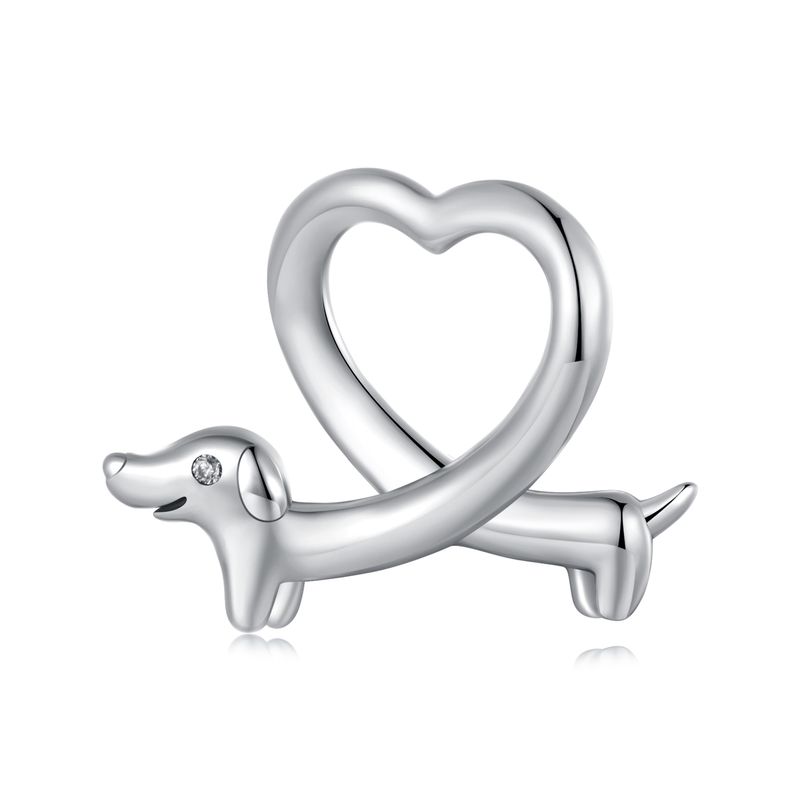 Dachshund Charm Sterling Gümüş Charm,SCC2953_voghion.com