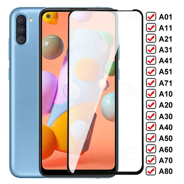 Vidrio Templado 9D para Samsung Galaxy A01 A11 A21 A31 A41 A51 A71 Protector de pantalla A10 A20 A30 A40 A50 A60 A70 A80 A90 película de vidrio_voghion.com