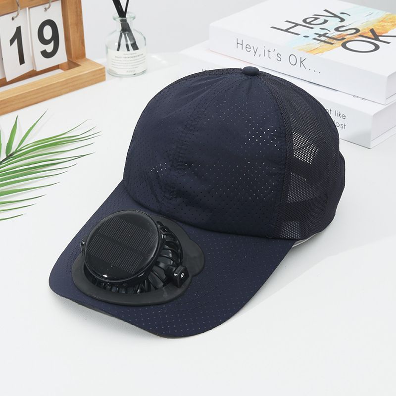 Summer Solar Charging Digital Dislay Fan Outdoor Quick-Dry Sunshade Sun Protection Wide Breathable Brim Hat Duckbill_voghion.com