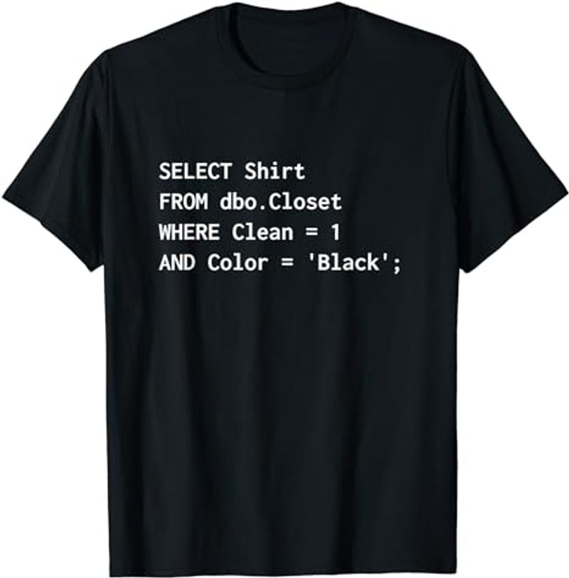 Funny SQL Design for Programmer Humor Programming Gift T-Shirt_voghion.com
