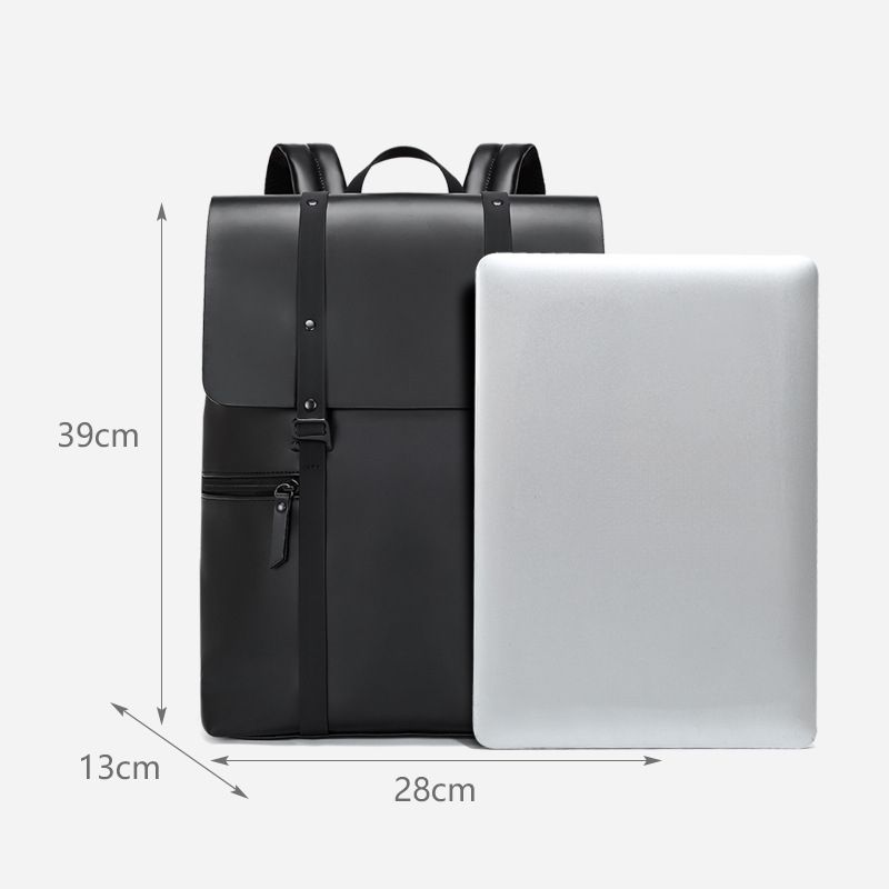 Men's Shoulders 2025 Spring And Summer New Leather Multifunctional Business Commuting Backpack_voghion.com