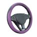 Double Needle Leather Steering Wheel With Two Color Splicing Circular Car Cover, Minimalist Sports Windmill Handle Cover_voghion.com