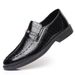 2025 New Business Large Size Crocodile Pattern Slip-On Casual Versatile Formal Men's Leather Shoes_voghion.com