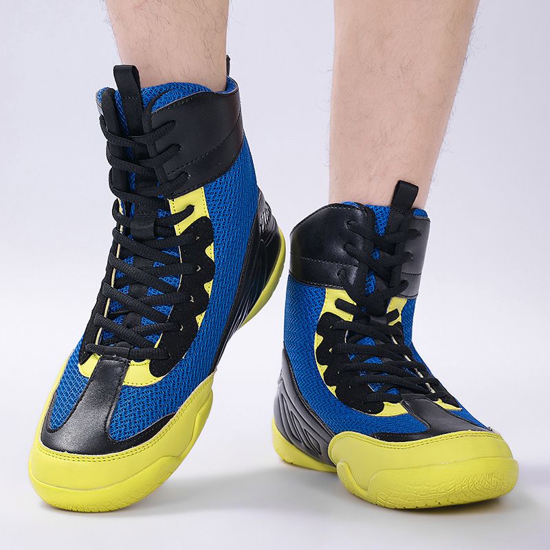 Wrestlingschuhe Herren Mid Cut Professionelle Boxschuhe Rutschfeste, verschleißfeste Kampfschuhe Kampfsport Spezialtrainingsschuhe Muay Thai Sanda Schuhe_voghion.com