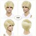 Synthetic Clip-in Men's Golden Fashion Wig Short Straight Hair_voghion.com
