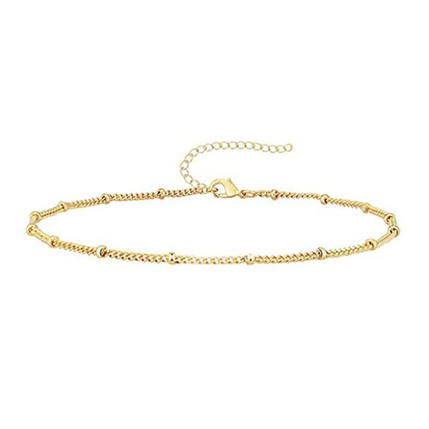 Set di cinque eleganti e semplici bracciali a catena cubana in lega di alta qualità, di alta qualità e di alta qualità._voghion.com