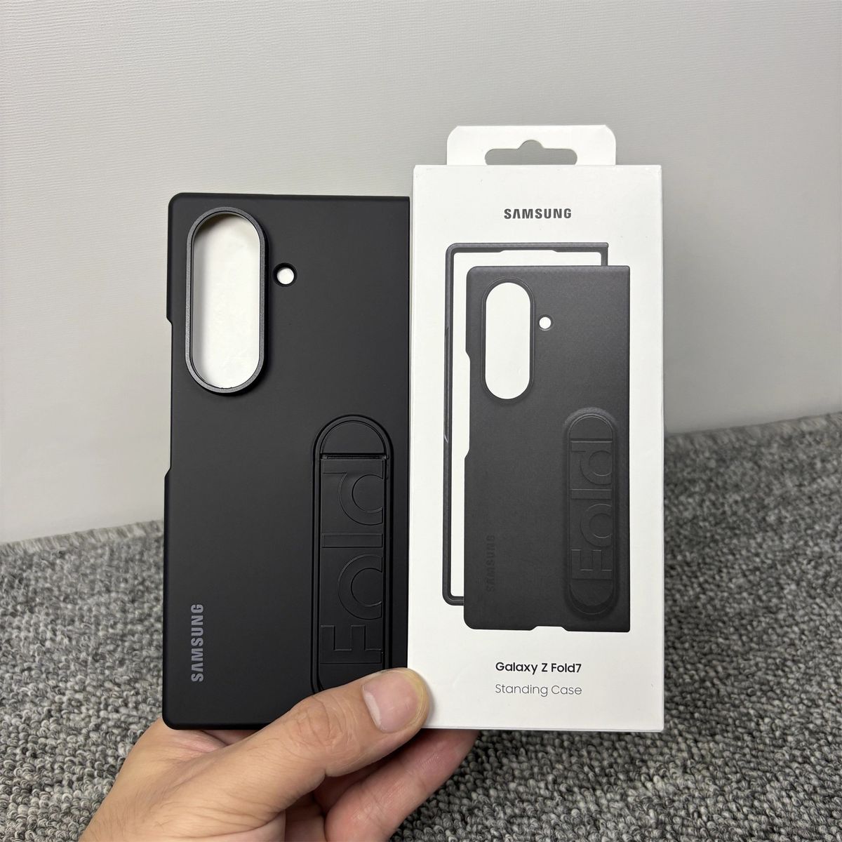 Compatible Samsung Z Fold 7 Original Same Style Skin Feel Phone Stand Protective Case With Front Frame Foldable Screen_voghion.com