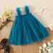 Sommer Baby Kleid Mesh Sling Tutu Kleid Neugeborenen Baby Geburtstag Kleidung_voghion.com