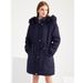 high-end women's cotton fleece mid-length black large size hooded cotton jacket warm fleece coat_voghion.com