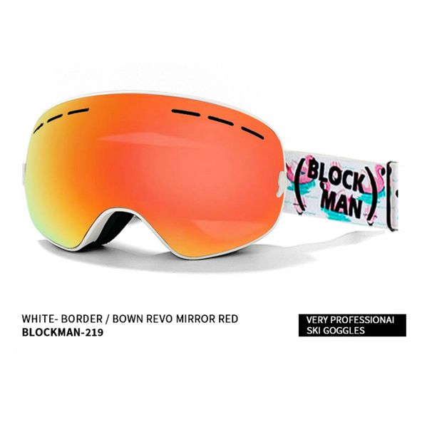 Children's Boys And Girls Large Lens Youth Double Layer Anti-Fog Snap-On Prescription Ski Snow Goggles_voghion.com