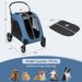 4 Wheels Extra Large Dog Stroller Foldable Pet Stroller with Dual Entry_voghion.com
