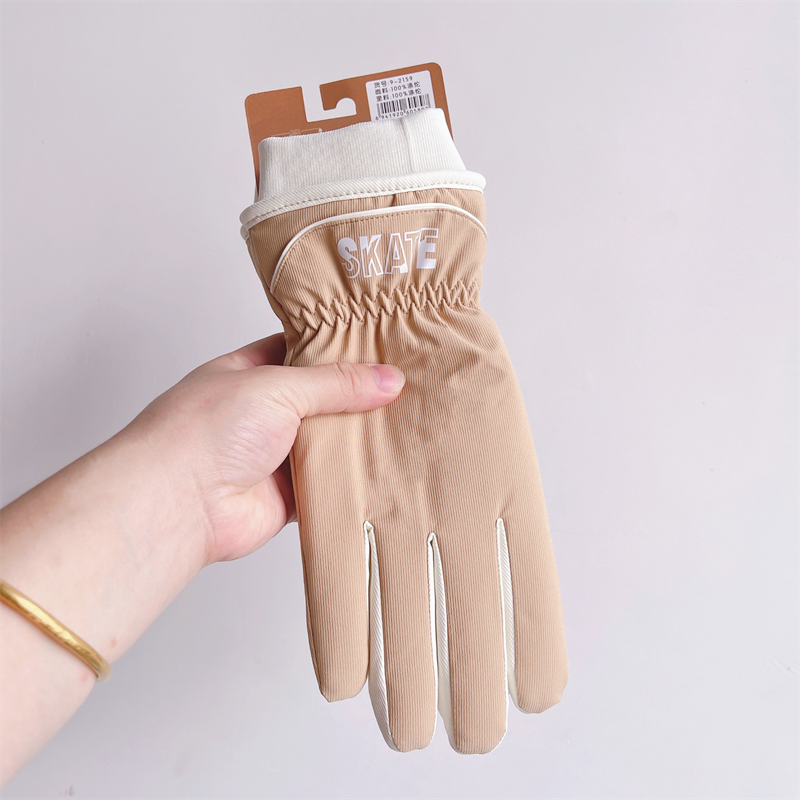 Waarm Handschuesch fir Fraen, Touchscreen, Anti-Rutsch a déckt Samt, Wanterstudenten, Koreanesch Versioun, Schnelldréchnend, Outdoor_voghion.com