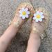 New girls little Daisy flower children's shoes Jelly Princess Bao head baby Roman shoes_voghion.com