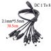 12V DC Splitter-Stromkabel 1 Buchse auf 2 3 4 8 Stecker Y-förmiger Anschlussdraht 2,1 mm * 5,5 mm Splitter für LED-Streifenlicht_voghion.com