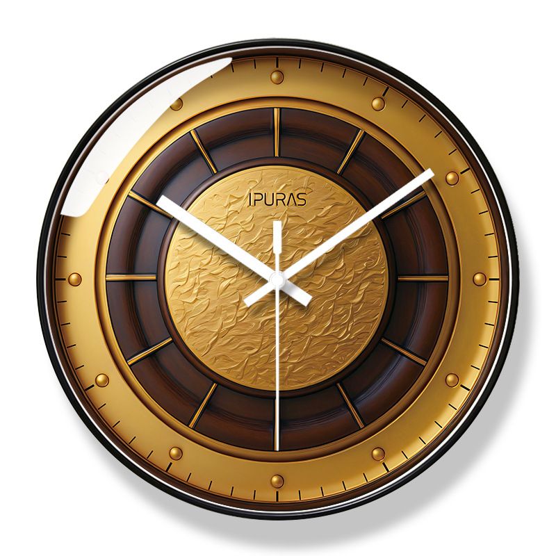 Yipula 7242 Orologio da parete rotondo moderno, creativo, di lusso, per soggiorno, casa, americano, silenzioso, con secondi continui, al quarzo_voghion.com