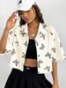 Maglietta a maniche corte con stampa a farfalla, moda estiva, abbigliamento da donna_voghion.com