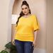 Top Large Women's Rugged Irregular Bat Sleeve Off Shoulder Casual T-shirt F2945_voghion.com