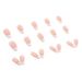 Wearing Long Pink Transparent White Edge French Style Finished Patches, Square Shaped Patches For Nail Enhancement_voghion.com